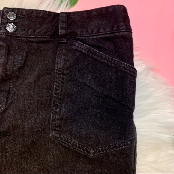 SOLD- American Living Black Denim High Waist Skirt Size 8 Pockets - Picture 2 of 11